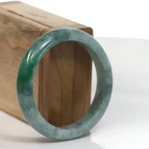 Baikalla "Classic Bangle" Forest Green Natural Burmese Jadeite Jade Bangle ( 55.43mm ) #T130