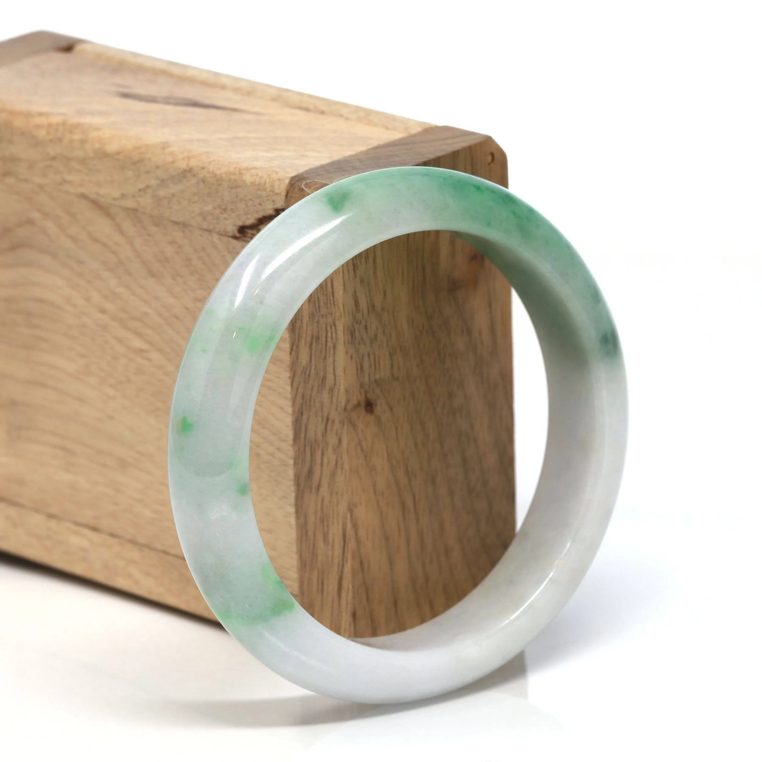 Baikalla™ "Classic Bangle" Genuine Burmese High Quality Jadeite Jade Bangle Bracelet ( 54.86    )#127