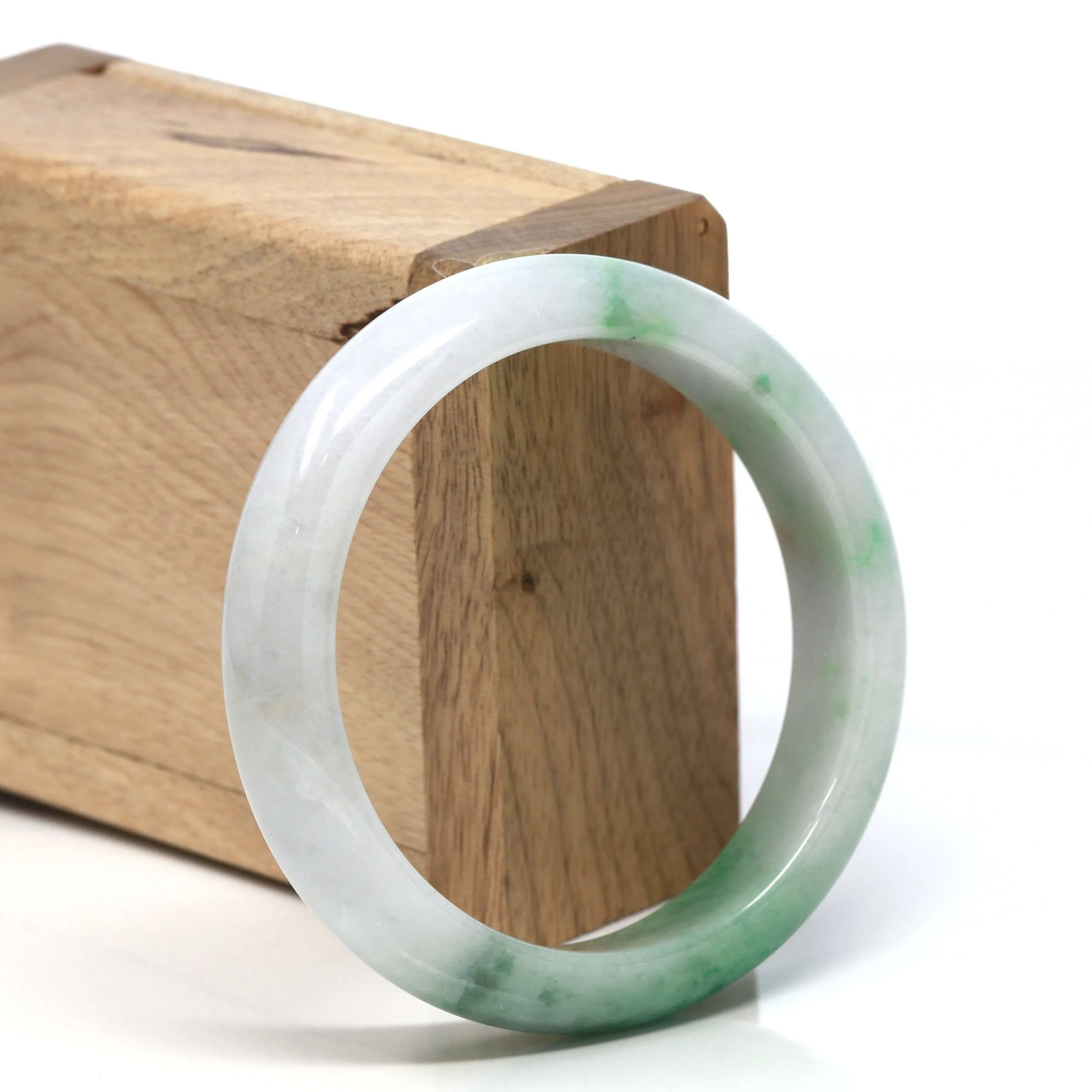 Baikalla™ "Classic Bangle" Genuine Burmese High Quality Jadeite Jade Bangle Bracelet ( 54.86    )#127