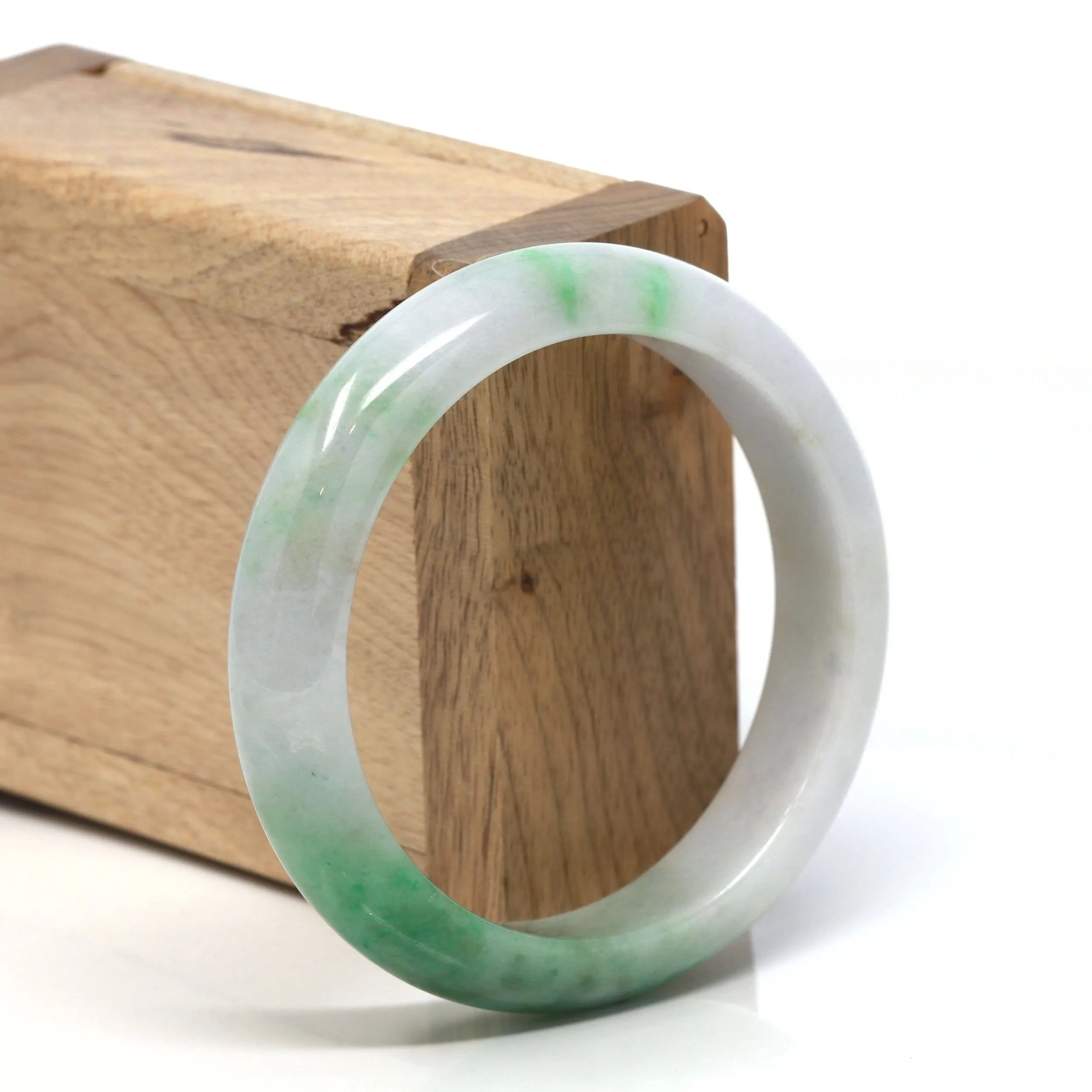 Baikalla™ "Classic Bangle" Genuine Burmese High Quality Jadeite Jade Bangle Bracelet ( 54.86    )#127