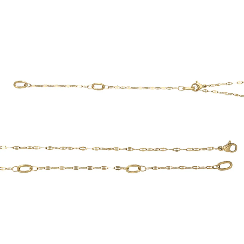 Baroque Pearl Gold Tone Chain Necklace