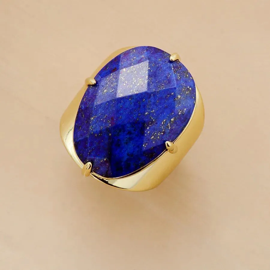 Big plated Lapis Lazuli Ring Collection