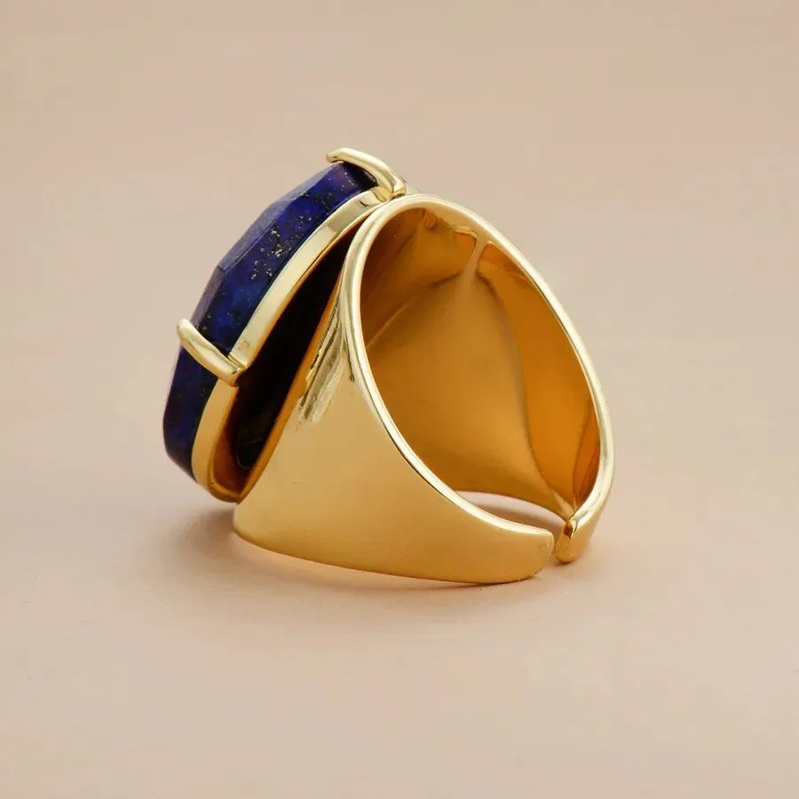 Big plated Lapis Lazuli Ring Collection