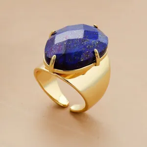 Big plated Lapis Lazuli Ring Collection