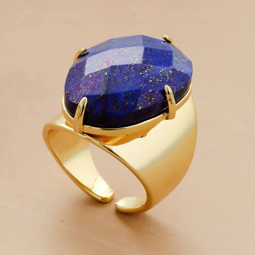 Big plated Lapis Lazuli Ring Collection