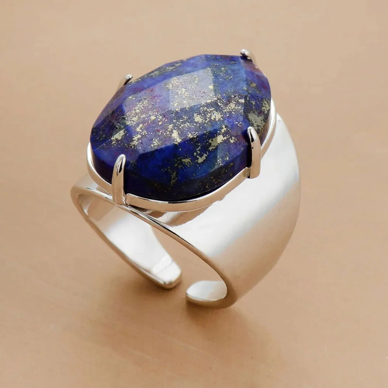 Big plated Lapis Lazuli Ring Collection