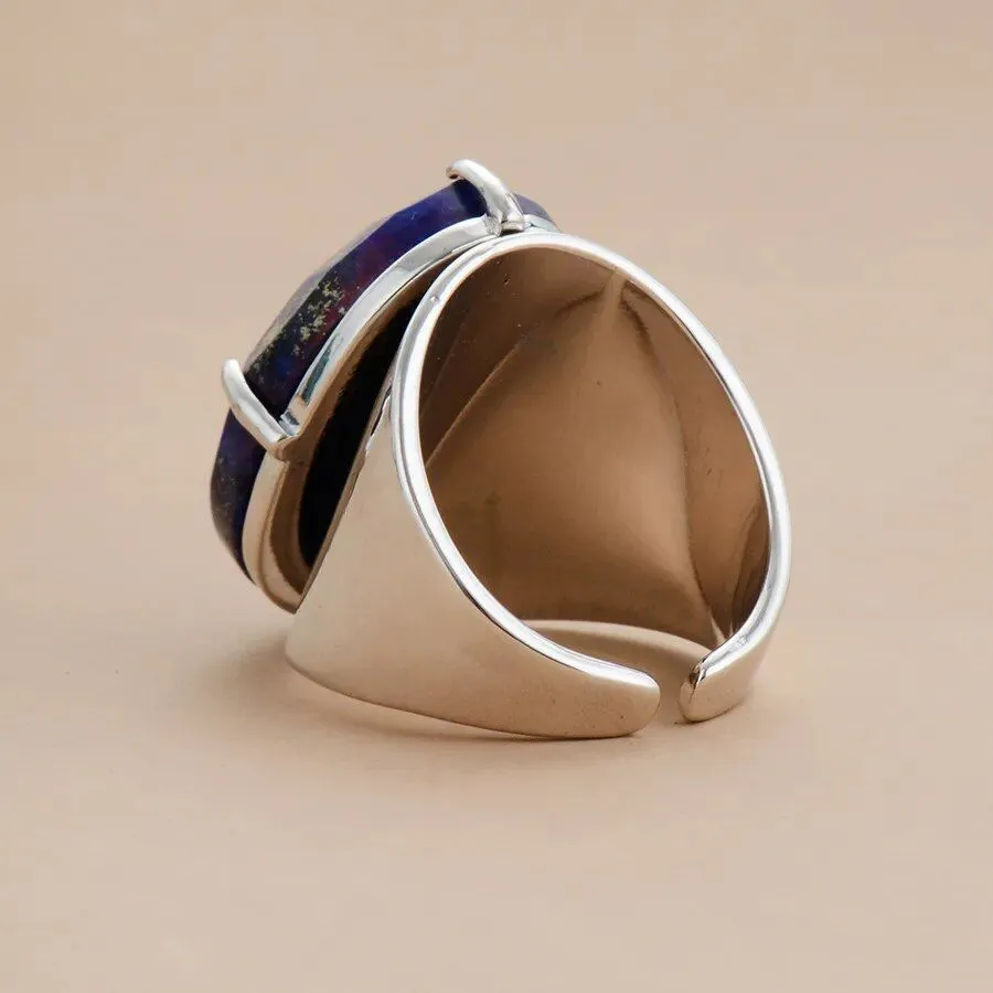 Big plated Lapis Lazuli Ring Collection