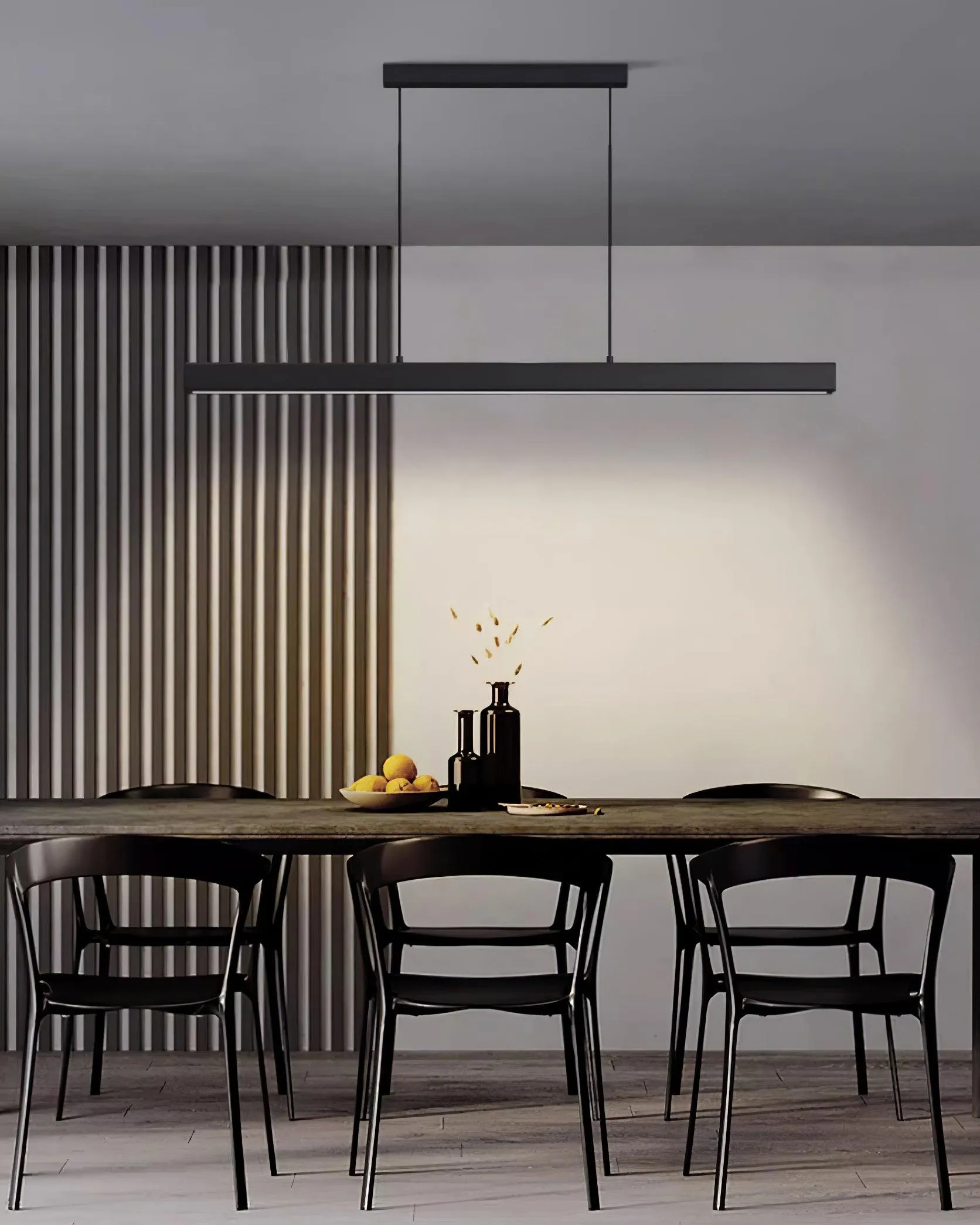 Black Linear Pendant Lamp