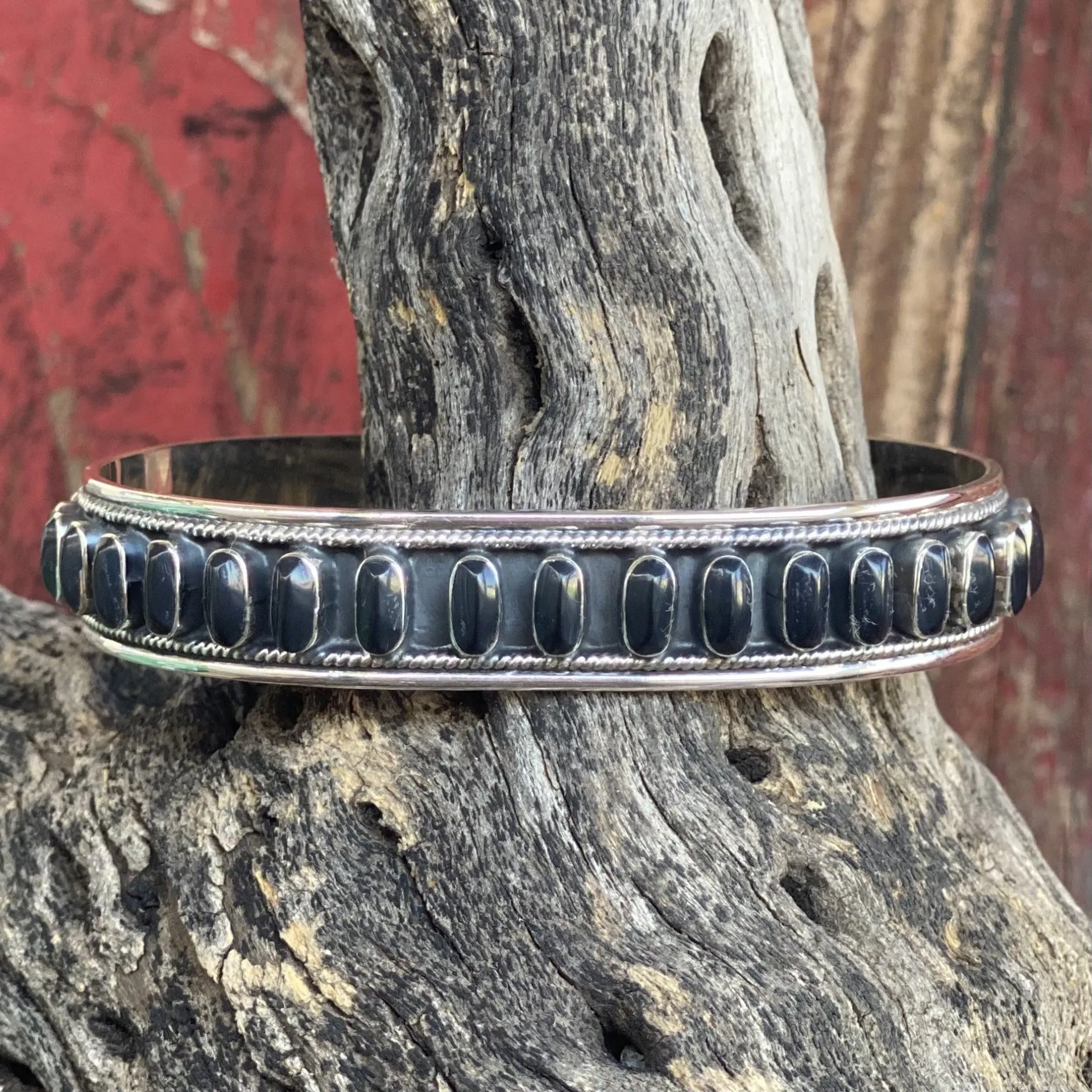 Black Onyx Cuff Bracelet - 49403OX