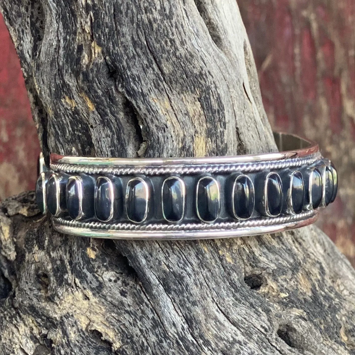 Black Onyx Cuff Bracelet - 49403OX