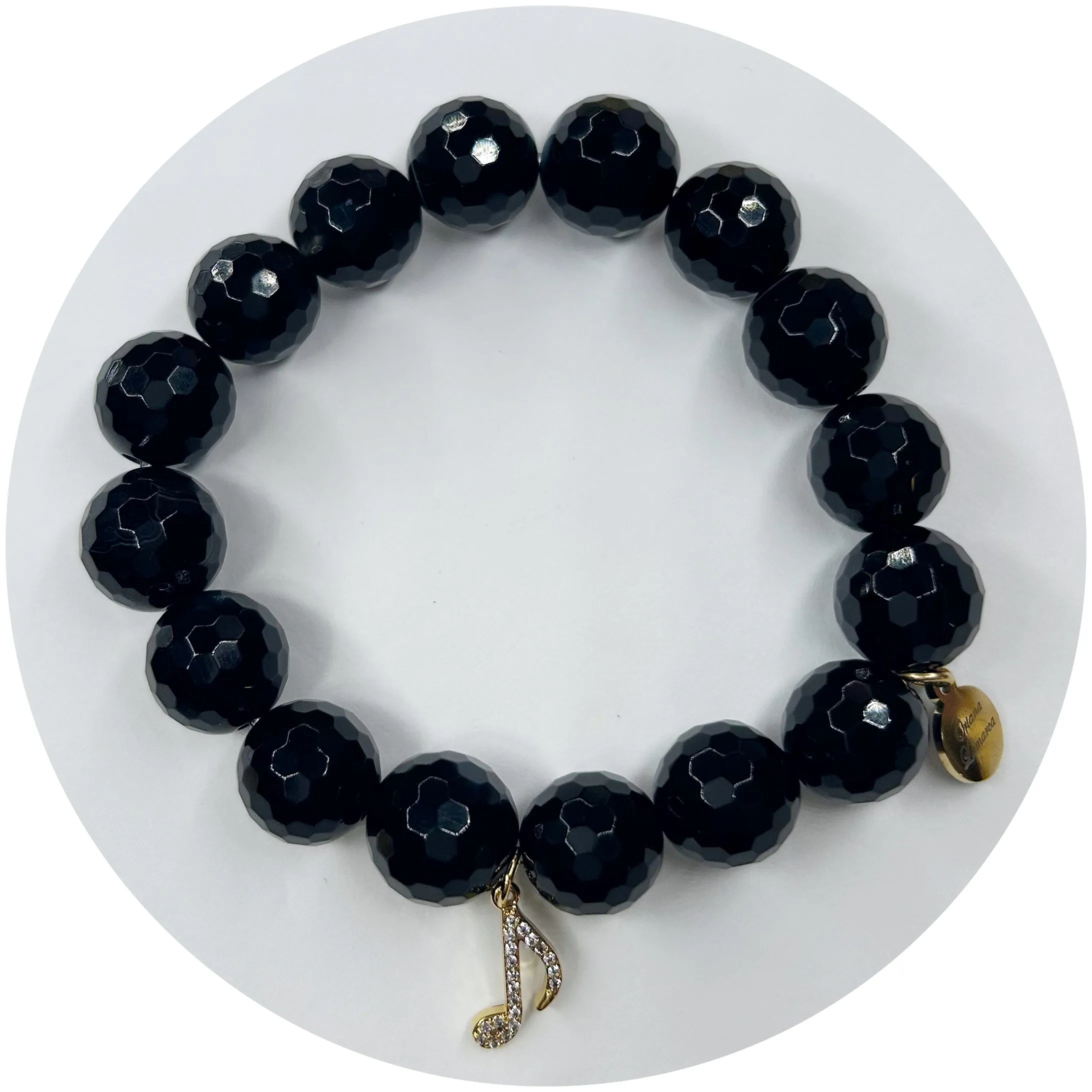 Black Onyx with Pavé Music Note
