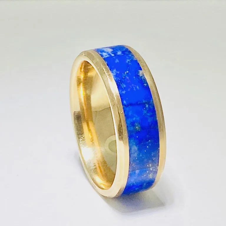 Blue Lapis Mens Ring