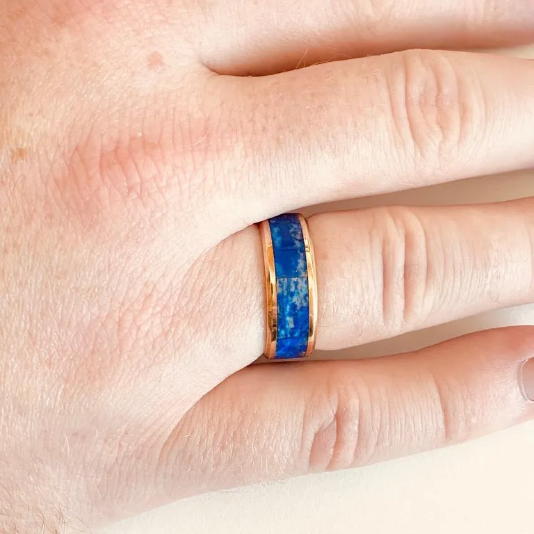 Blue Lapis Mens Ring