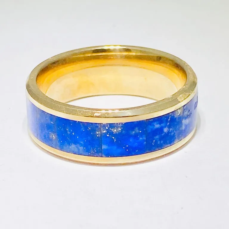 Blue Lapis Mens Ring