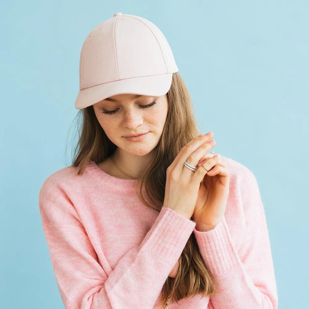 Braided Stackable Silicone Ring - Pink Sand