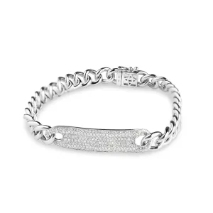 CHAIN LINK DIAMOND ID BRACELET