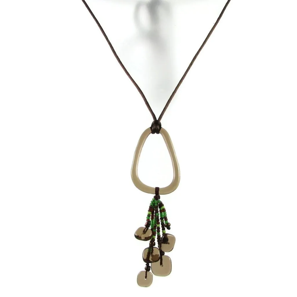 Chaquiras Glass Necklace - Red