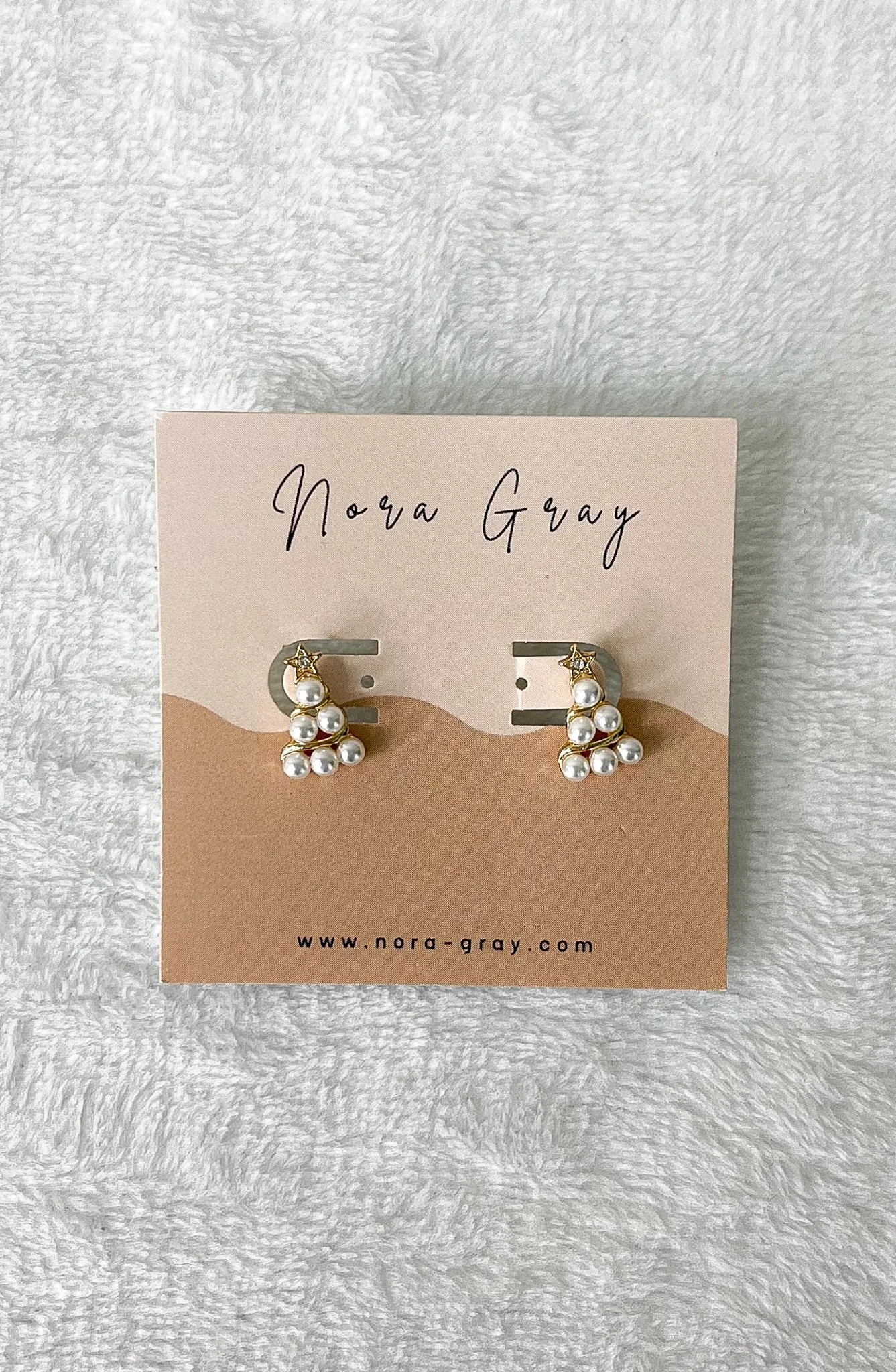 Christmas Tree Pearl Stud Earrings
