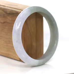 Classic Lavender- Green Burmese Jadeite Jade Bangle Bracelet (60.46 mm) #701