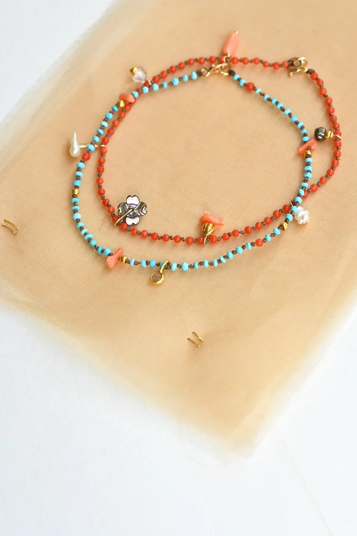 Confetti Bracelet - Coral