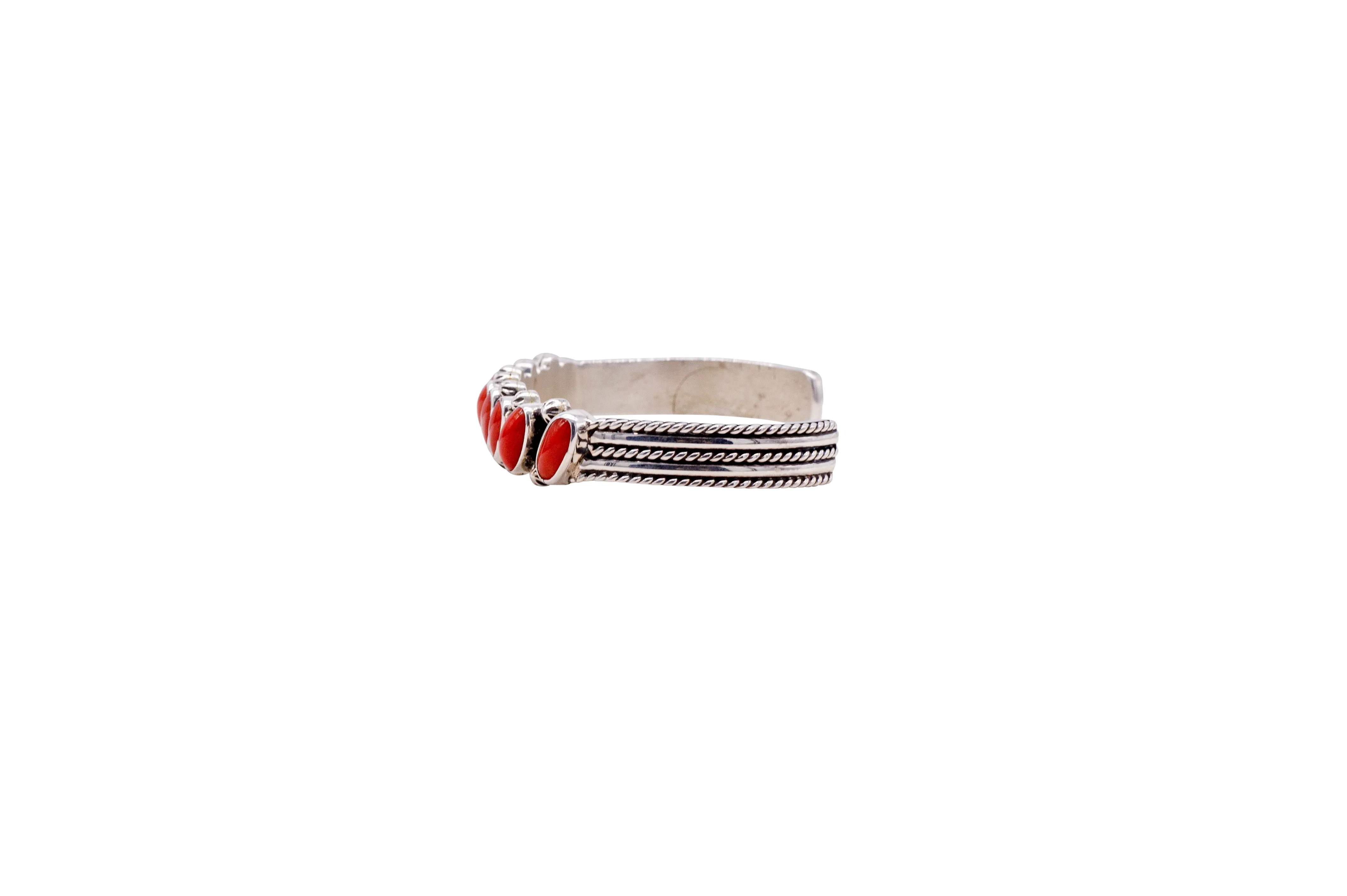 Coral & Sterling Silver Bracelet | Artisan Handmade