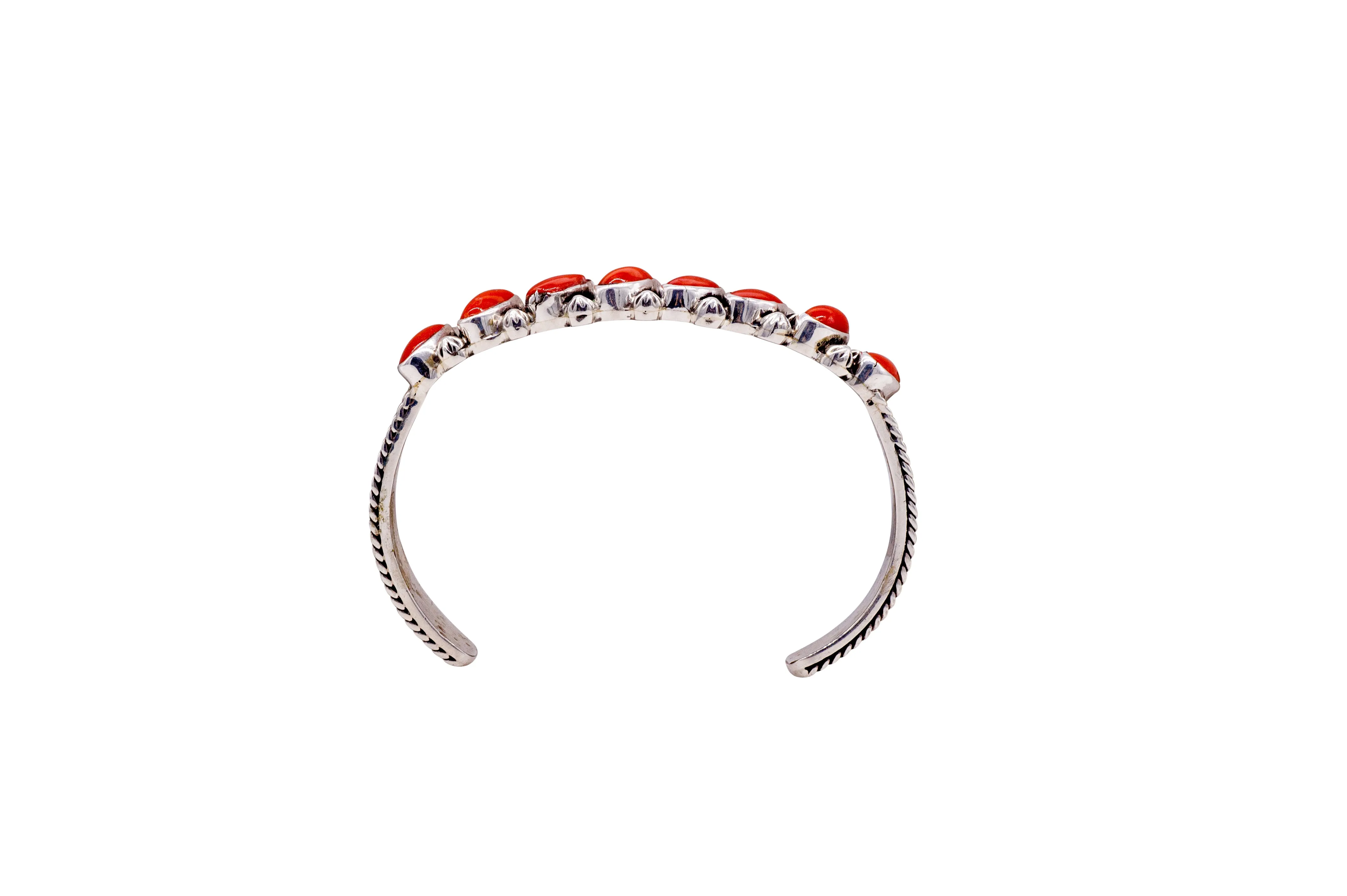 Coral & Sterling Silver Bracelet | Artisan Handmade