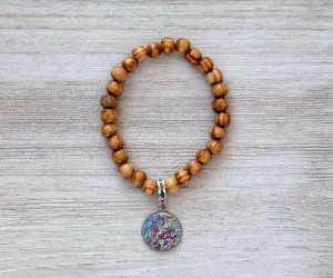 Coral Reef Wooden Beaded Bracelet | Beach Jewelry | Handmade