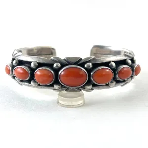 Coral Row Bracelet<br>By Harry H. Begay