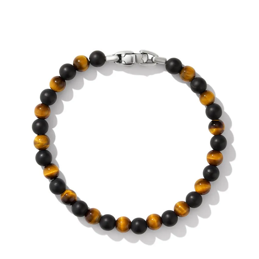 David Yurman Gents Spiritual Beads Bracelet with Black Onyx and Tiger's Eye
