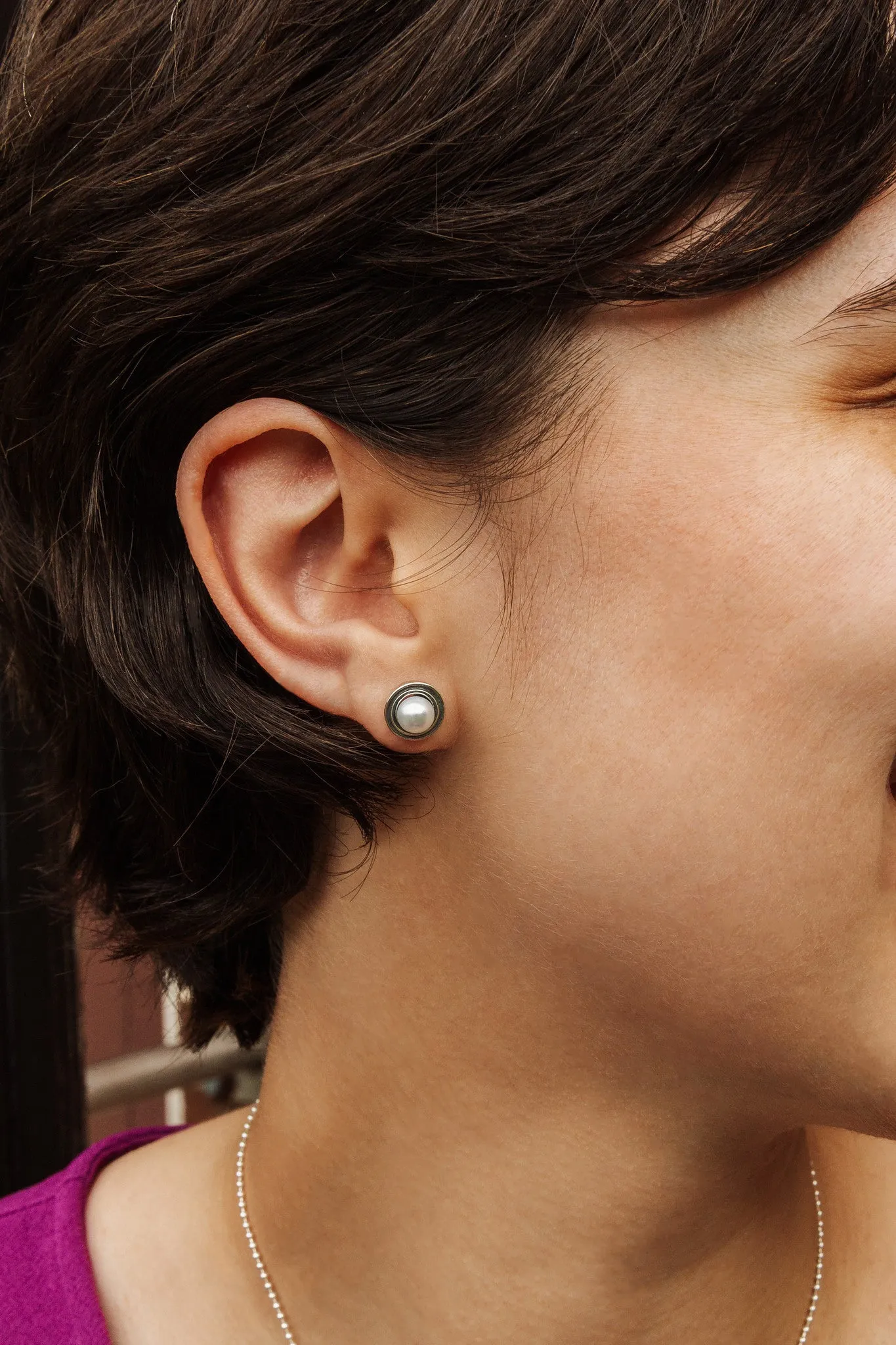 Deceaux Pearl Post Earrings