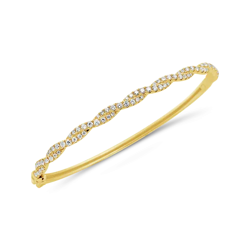 Diamond Twist Bangle
