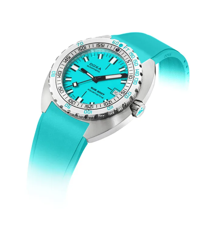 DOXA Sub 300T Aquamarine Rubber - 840.10.241.10