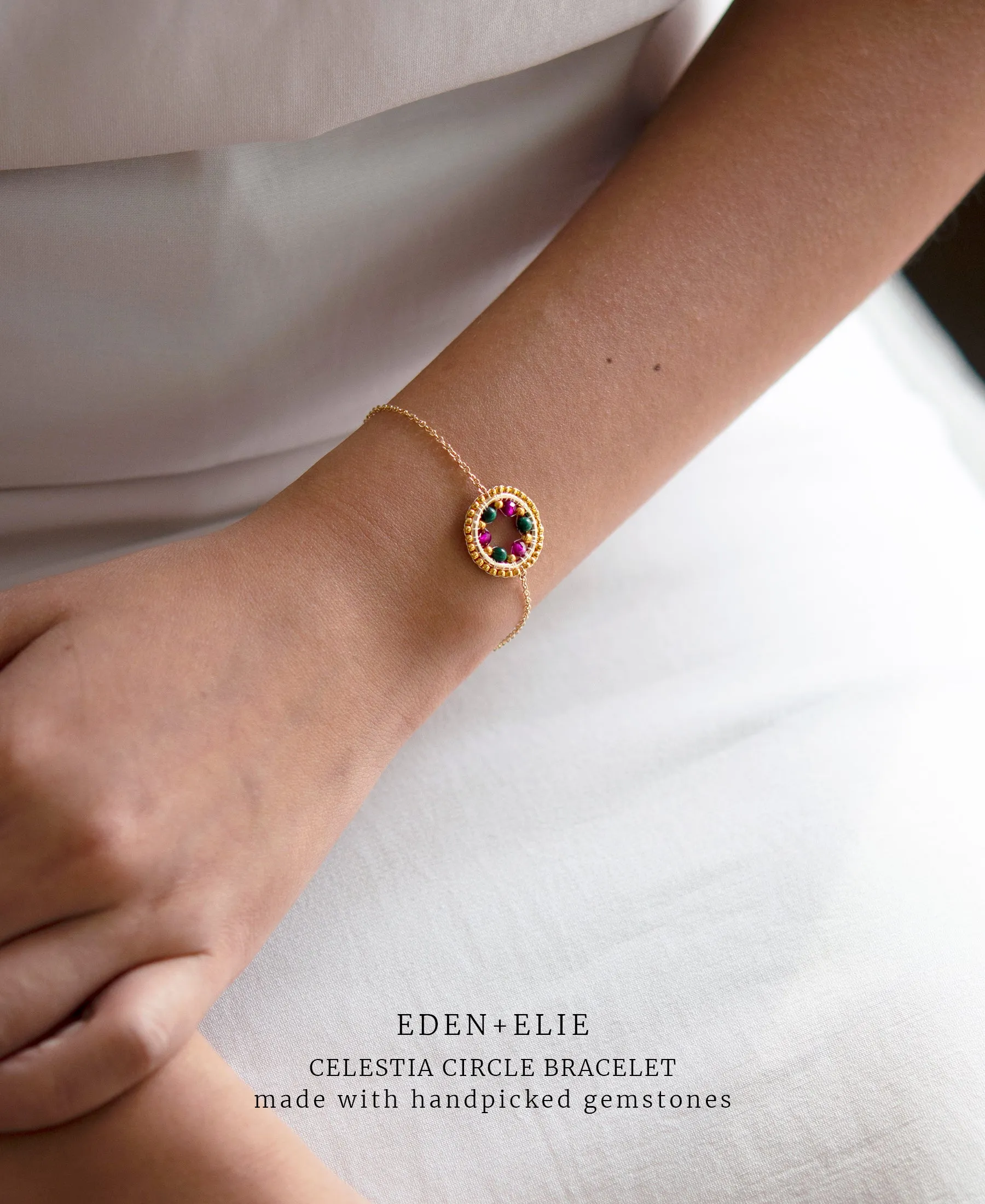 EDEN   ELIE Celestia Circle Bracelet - Lapis Lazuli