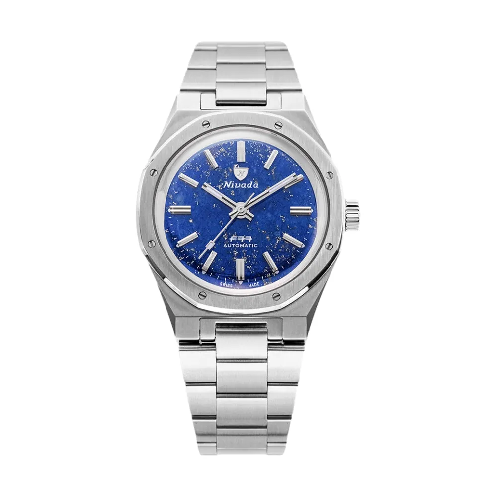 F77 Stainless Steel Lapis Lazuli on Bracelet