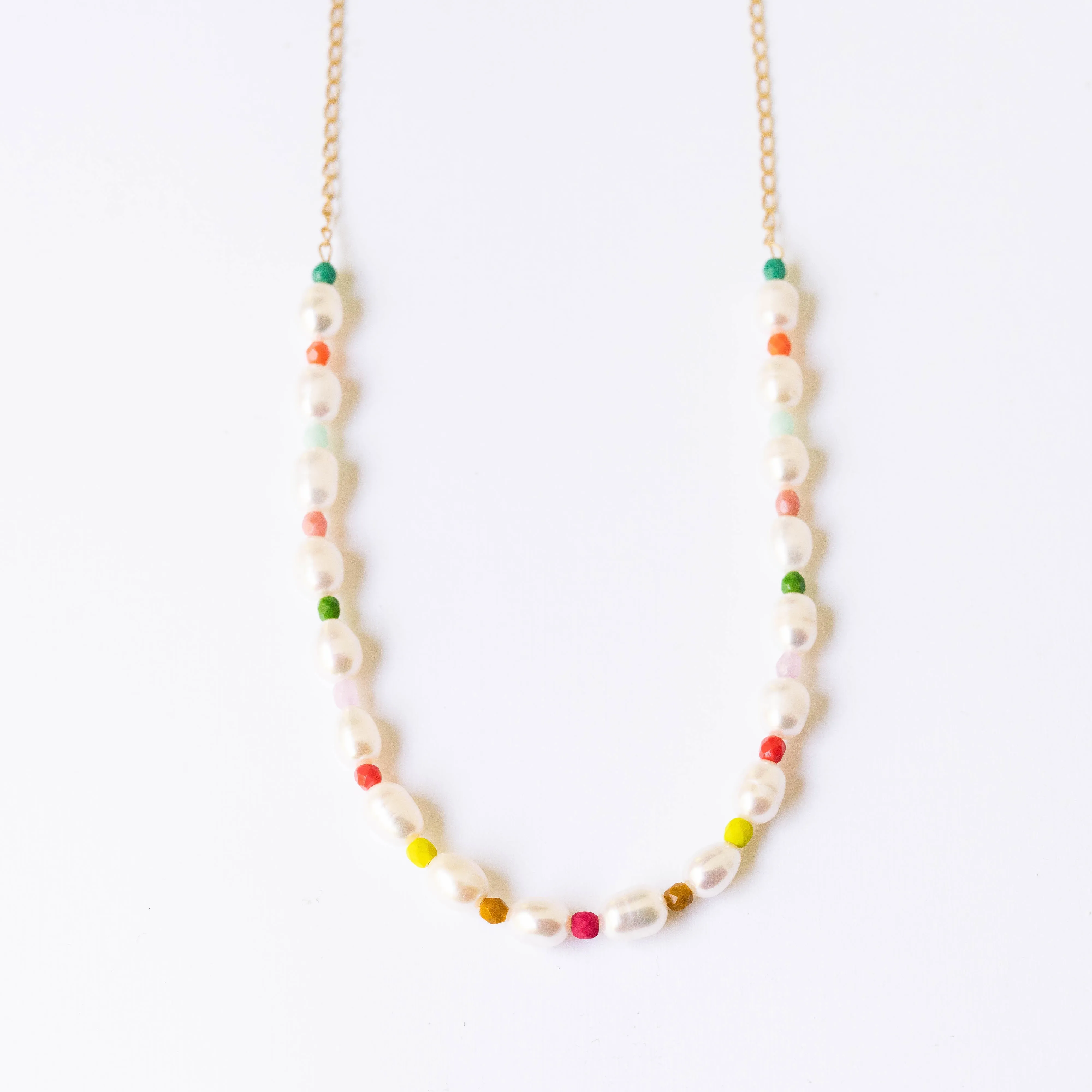 Freshwater Pearl necklace with tiny beads- WS