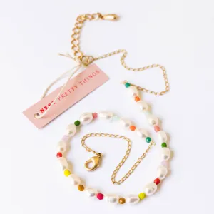 Freshwater Pearl necklace with tiny beads- WS