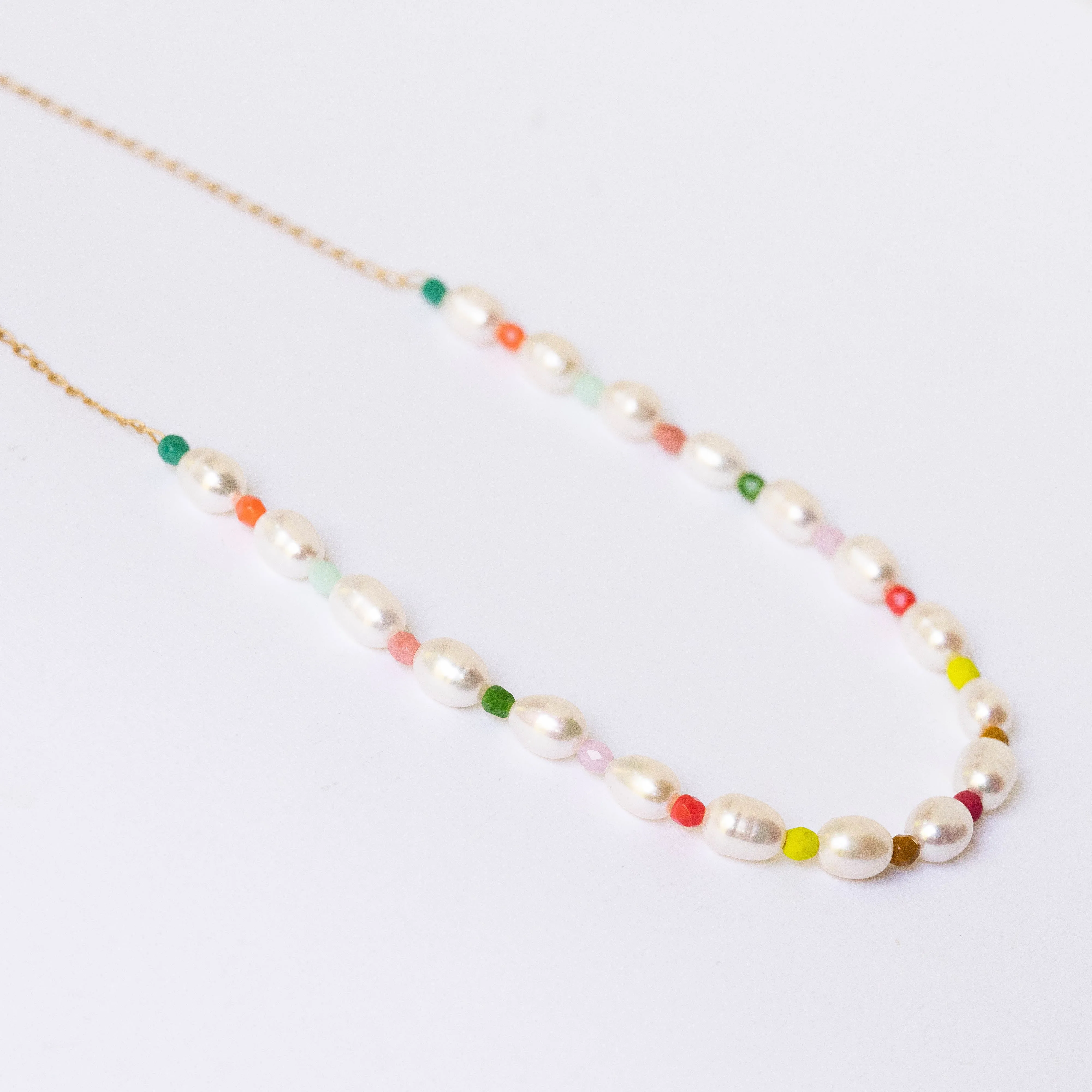 Freshwater Pearl necklace with tiny beads- WS