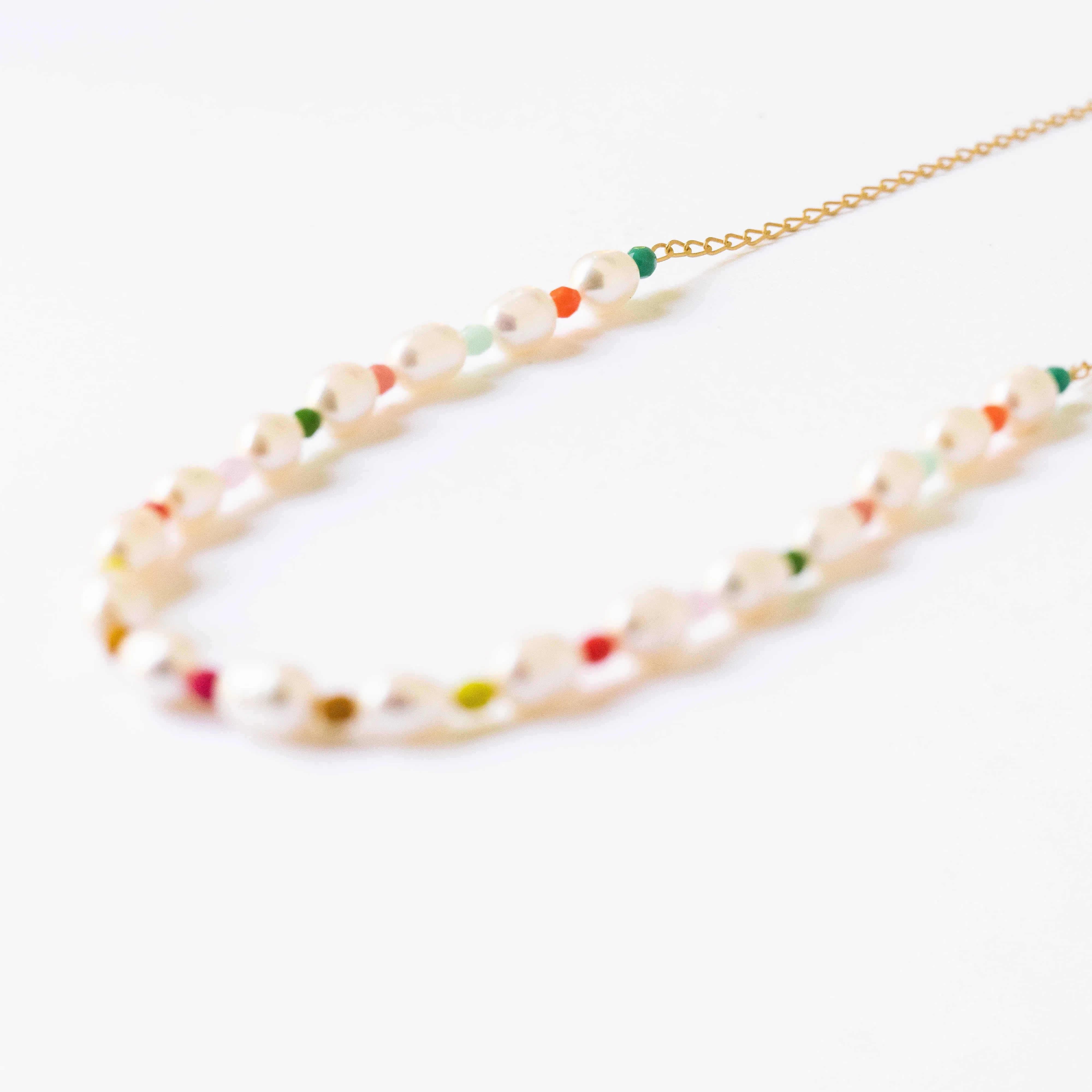 Freshwater Pearl necklace with tiny beads- WS