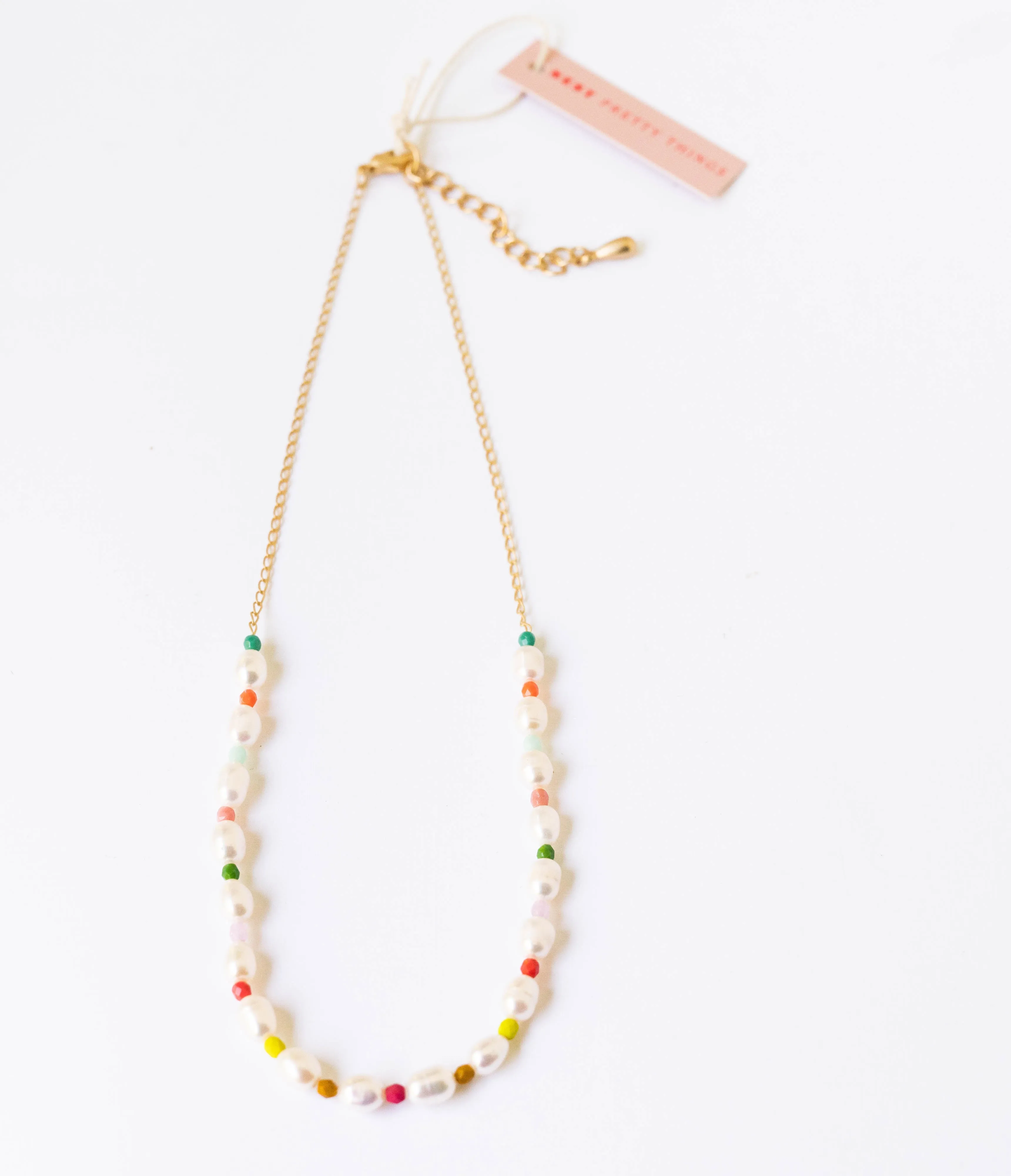 Freshwater Pearl necklace with tiny beads- WS