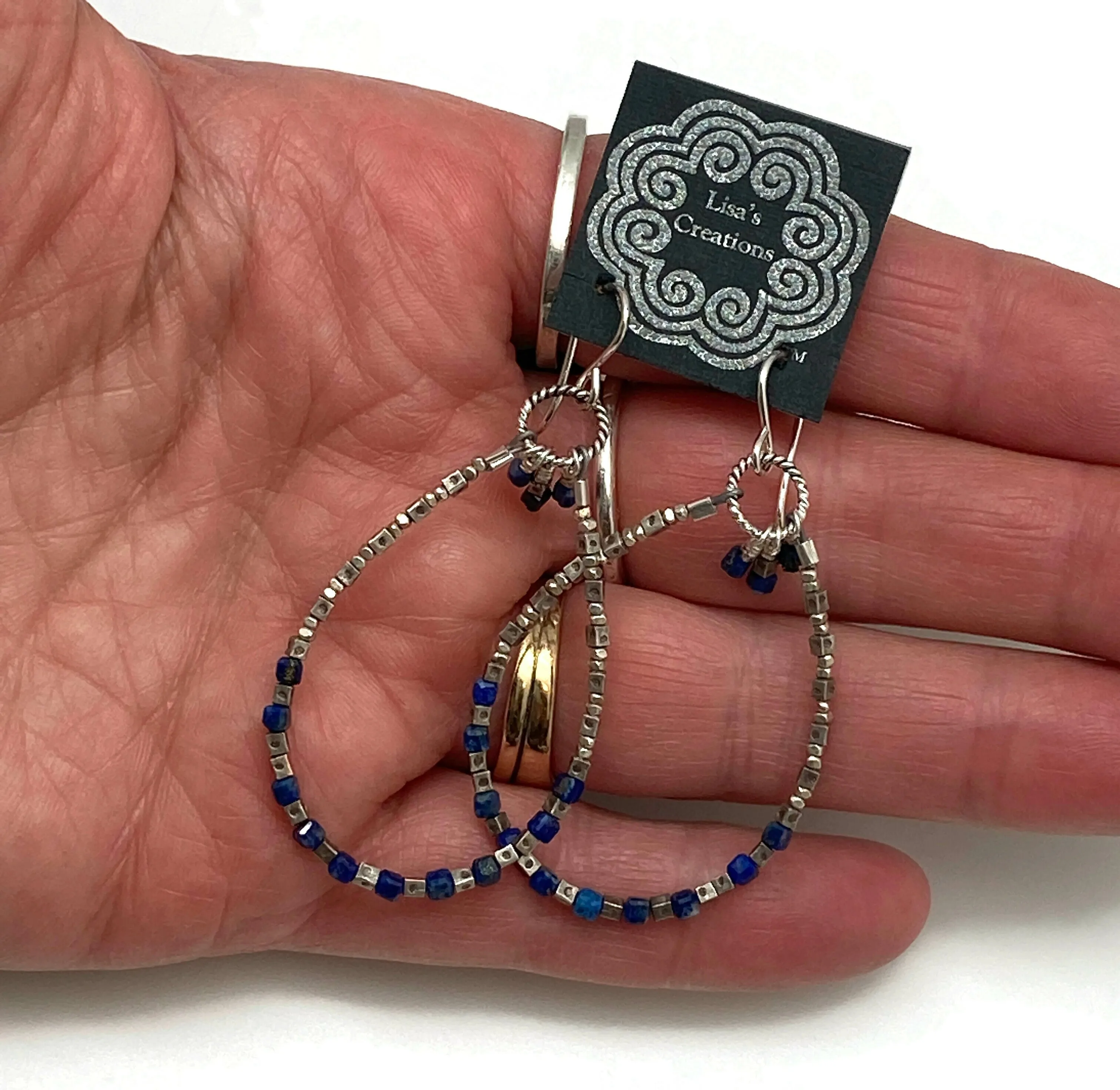 Gemstone Hoop Earrings