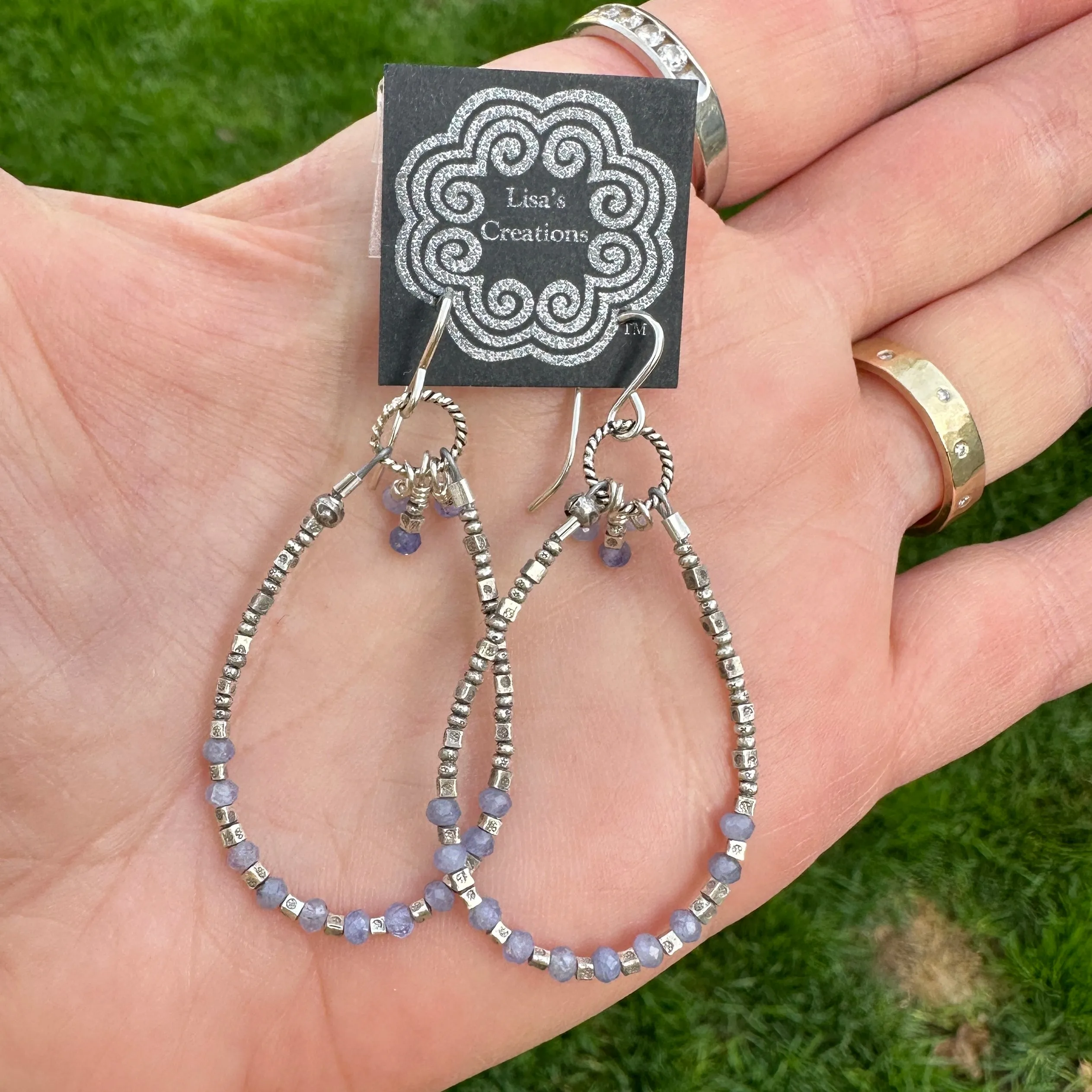 Gemstone Hoop Earrings