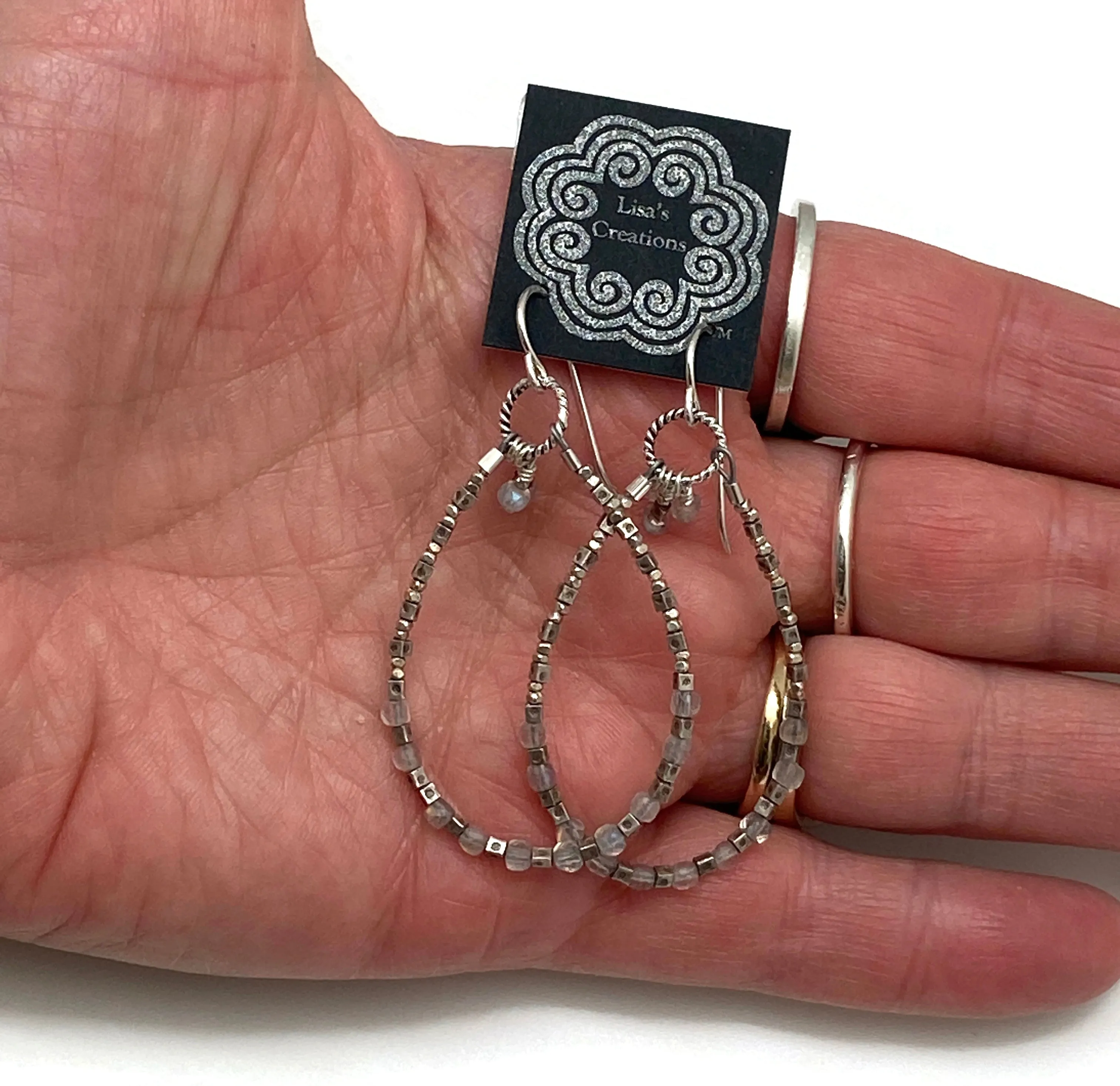 Gemstone Hoop Earrings