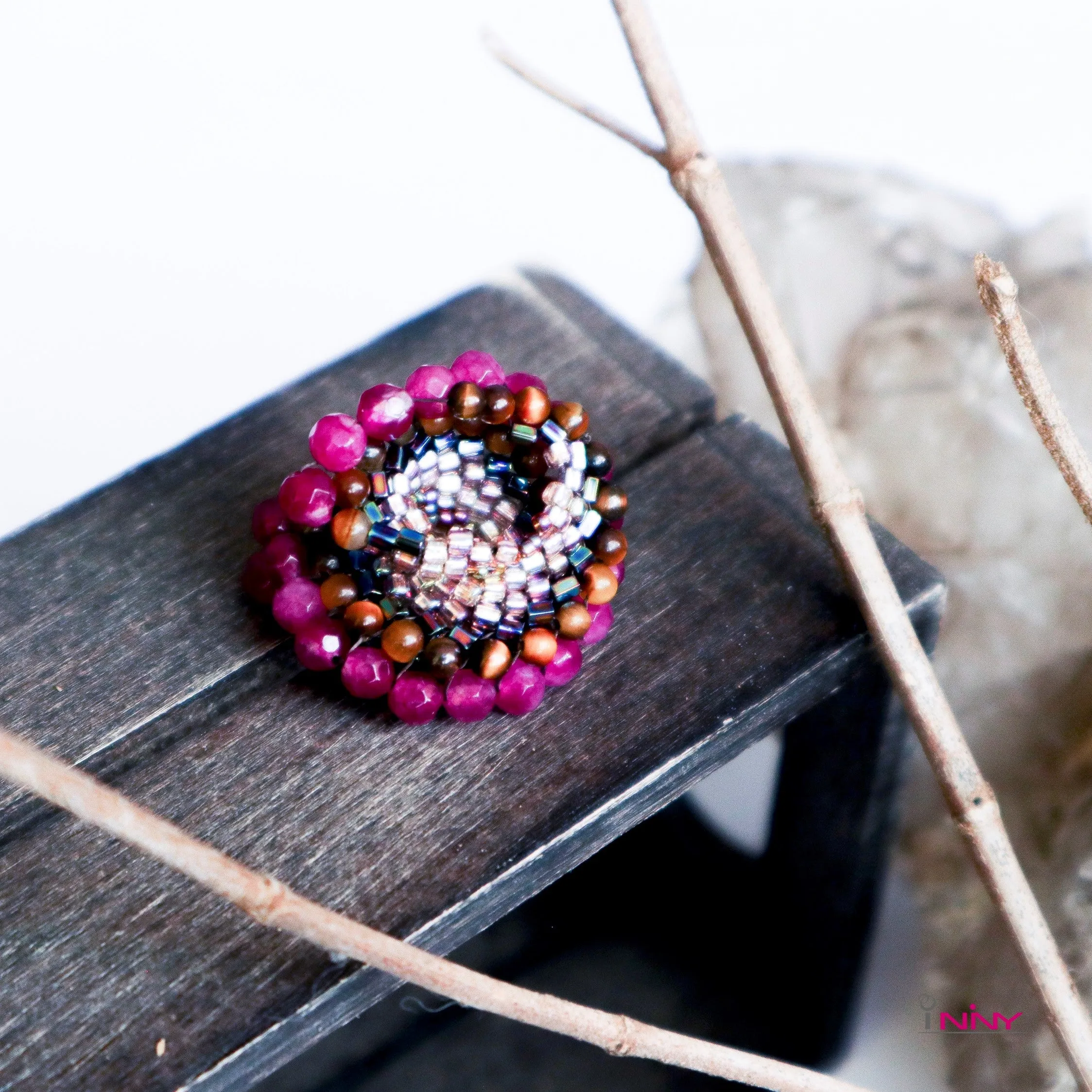 Gemstone Swirl Pendant
