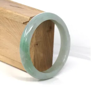 Genuine Burmese Green Jadeite Jade Bangle Bracelet (60.51 mm) #551