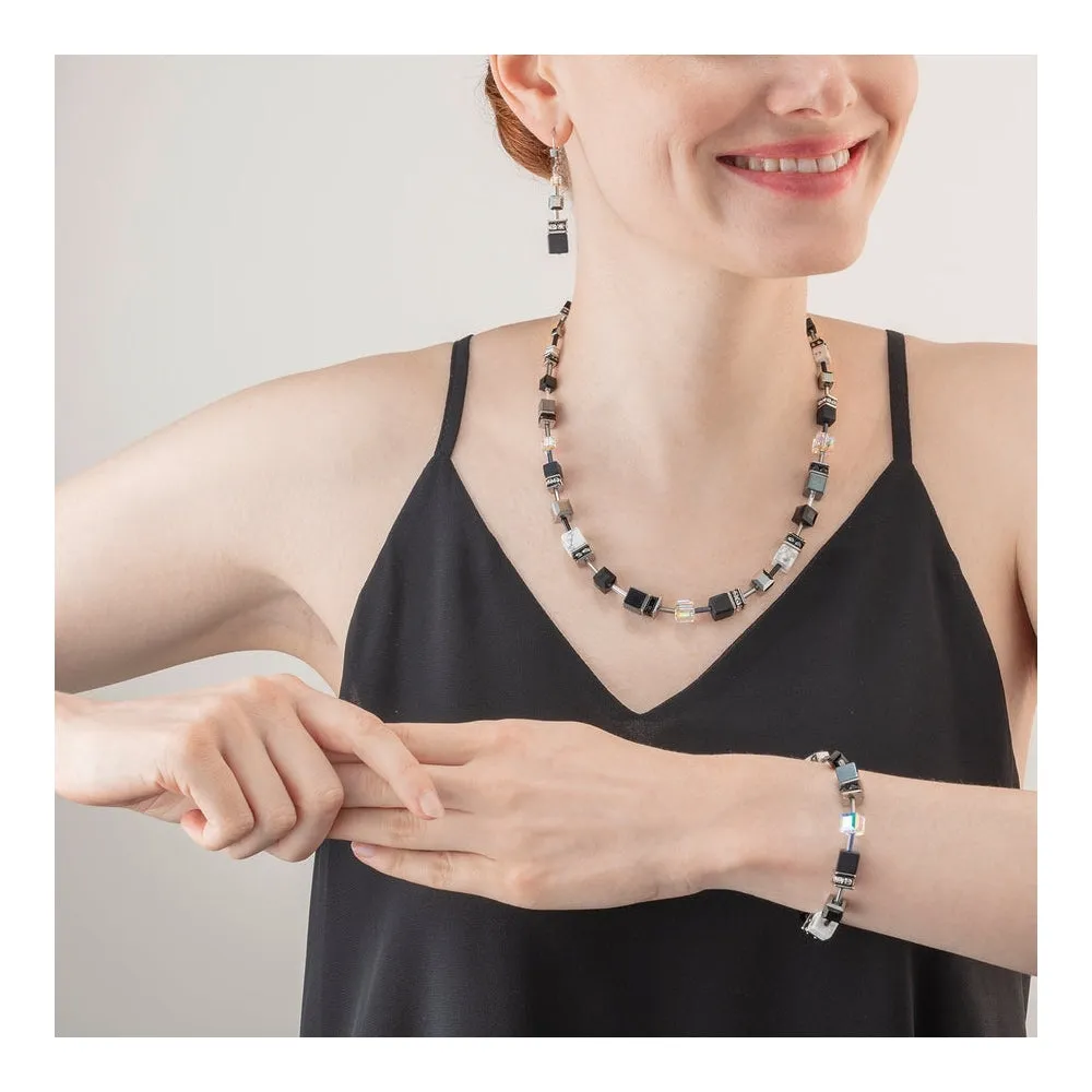Geocube Iconic Black White Jewellery Set - 4530/SET-1314