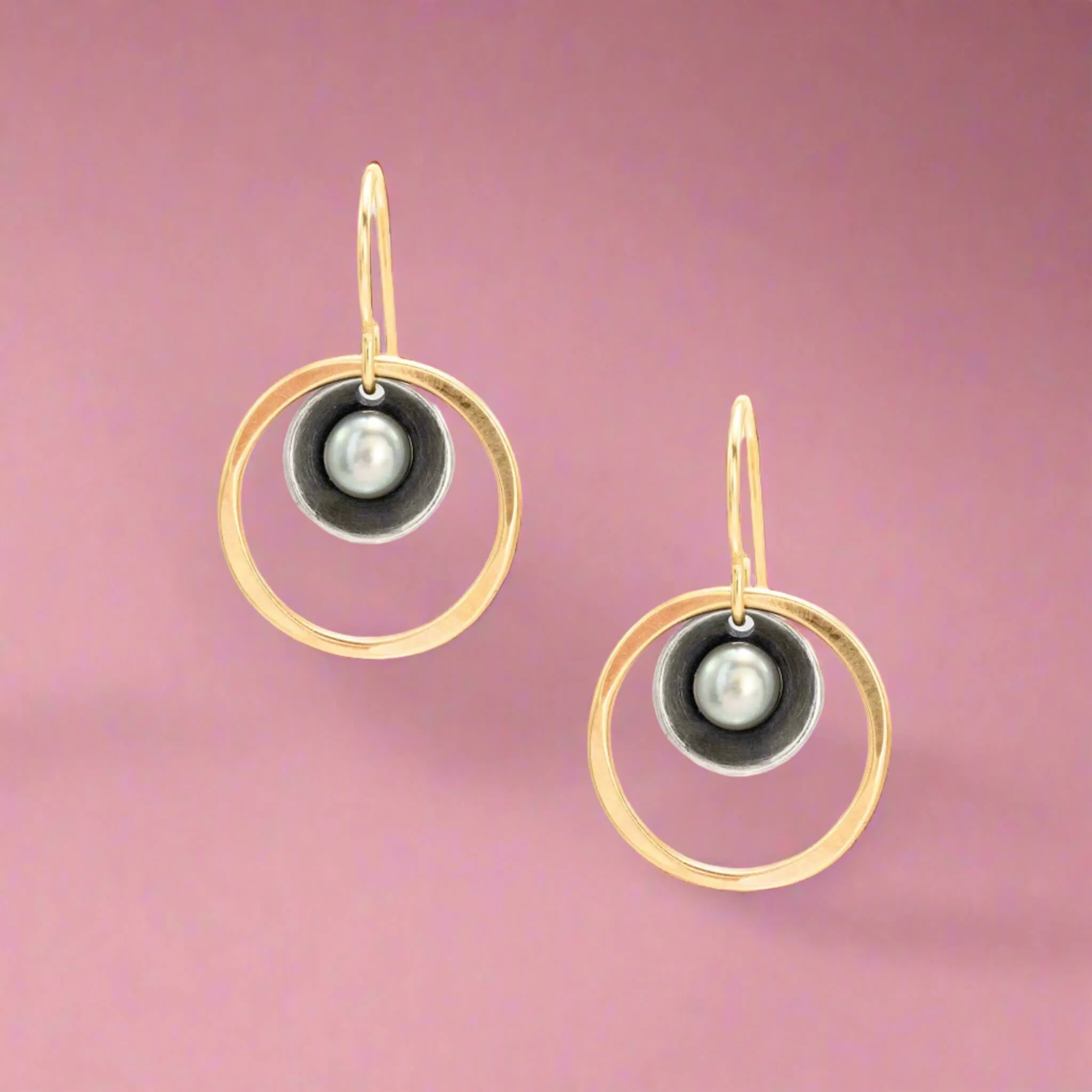 Gold Pearl Earrings