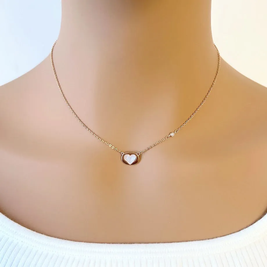 Heart Mother of Pearl Necklace