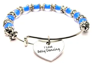 I Belly Dance 9mm Glass Beaded Single Bracelet