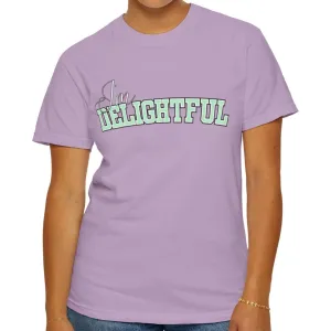 I'm Delightful: Women's Comfort Colors Positive Vibes Tee for Radiant Charm