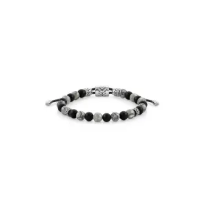 Instinct Marina Bracelet - Grey Jade & Opaque Onyx - 027916/067